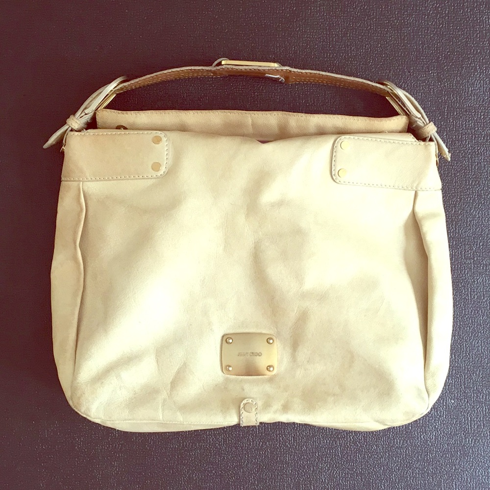 Jimmy Choo beige leather handbag